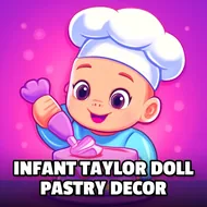 Infant Taylor Doll Pastry Decor - Birthday Cake game